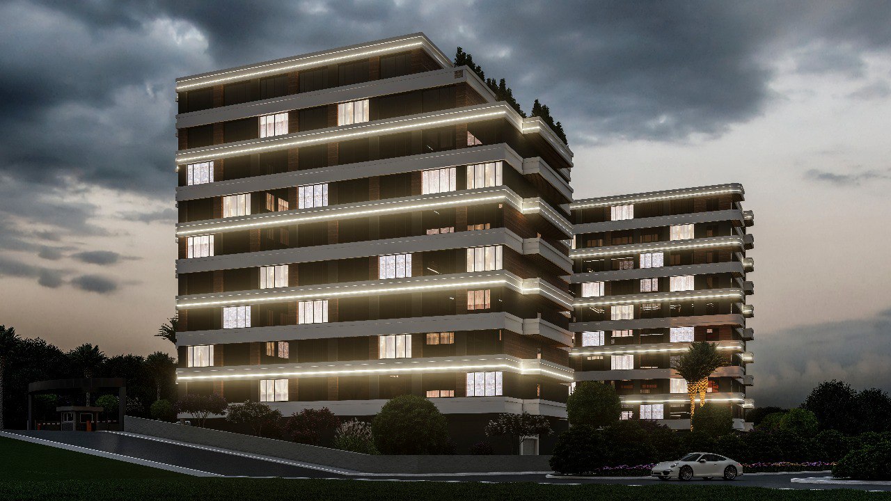 Image of Modern residential complex by the sea with infrastructure for comfortable living